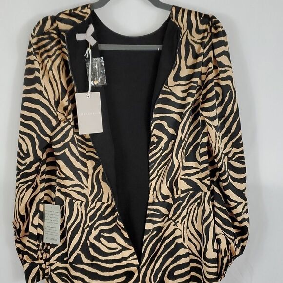 NWT Chelsea28 Zebra Print Long Sleeves Midi Dress - Small - Picture 9 of 10